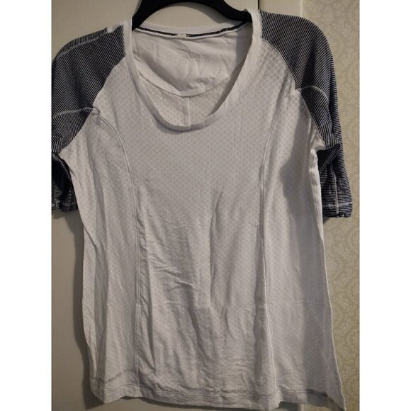 Lululemon Puri Tee white short sleeves mesh burn out work out top size Small S - Picture 1 of 4